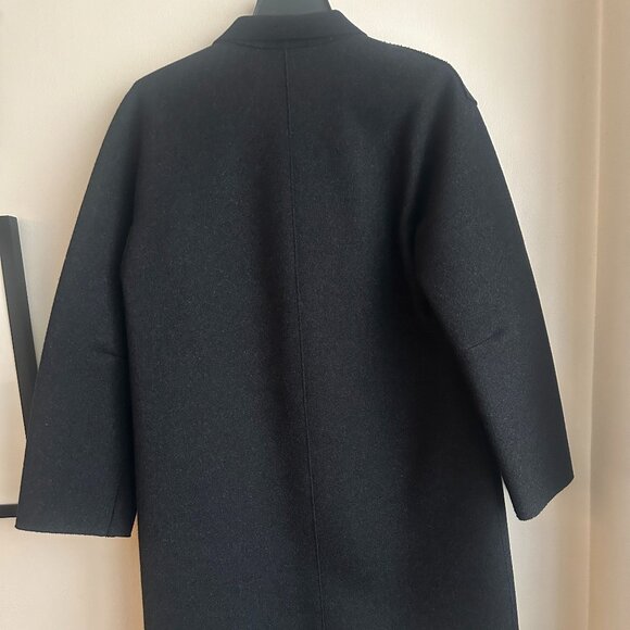 DKNY dark grey wool coat with two way zipper. Size PP. - Picture 4 of 10
